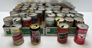 lot 235 image: Large Group Of Vintage Beer Cans Including Harley Davidson And More ( All Empty )
