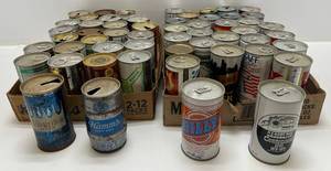 lot 236 image: Large Group Of Vintage Beer Cans Including Hamms And More ( All Empty )