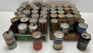 lot 237 image: Large Group Of Vintage Beer Cans Including Harley Davidson And More ( All Empty )