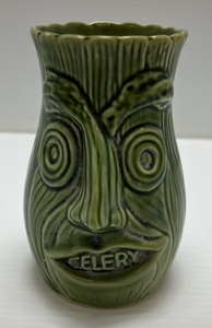 lot 246 image: Vintage Sadler Celery Double Sided Vase ( Crazing Throughout )