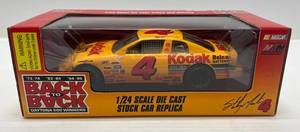 lot 11 image: 1996 Racing Champions 124 Scale Die-Cast Stock Car Back To Back Dayton 500 Winners Kodak # 4  ( Sterling Martin )