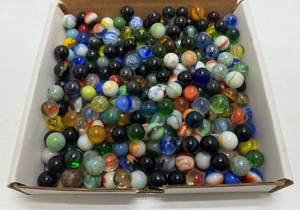 lot 94 image: Box Of Vintage Marbles Some Glow