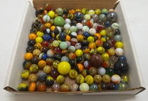 lot 102 image: Box Of Vintage Marbles Some Glow