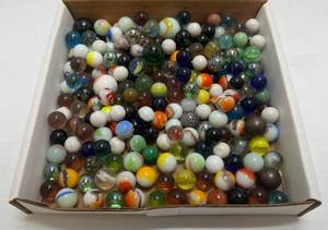 lot 103 image: Box Of Vintage Marbles Some Glow
