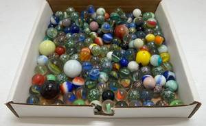 lot 105 image: Box Of Vintage Marbles Some Glow