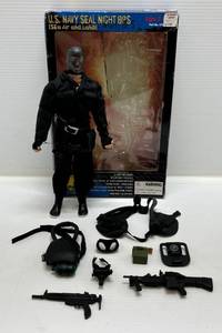 lot 121 image: 1998 21st Century Toys U.S. Navy Seal Night OPS Action Figure ( Used Semi Complete In Original Box )