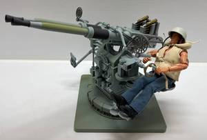 lot 122 image: Vintage G.I. Joe Navy Gunner Gun Station Playset With Action Figure ( Plastic On Gun Has Some Yellowing ) Seems Complete