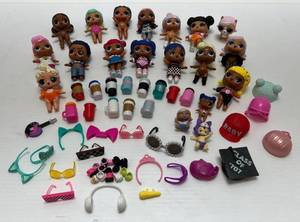 lot 135 image: Large Group Of LOL Dolls With Accessories And More