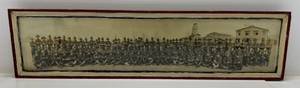 lot 156 image: Framed Behind Glass 9 12 x 37 12 Wartime Photo ( Black & Wilkey Studios ) 312 Trench Mortar Battery Camp Price