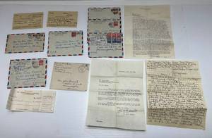 lot 164 image: Vintage Wartime Soldier Letters With Envelopes And Vintage Stamps