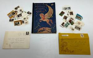 lot 167 image: Vintage Stamp Book And Stamps