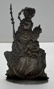 lot 173 image: Antique Pewter Religious Icon