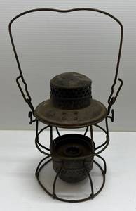 lot 176 image: Antique Adlake Lantern Marked C. M. St. P & P ( The Chicago, Milwaukee, St. Paul and Pacific Railroad  )  ( No Glass )