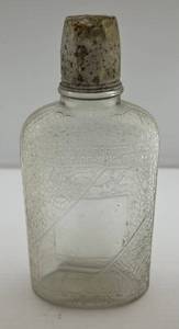 lot 197 image: Vintage Pre-Prohibition Black And Gold Bourbon Whiskey Bottle