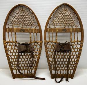 lot 200 image: Antique Dankins Brand Snow Shoes WWII 