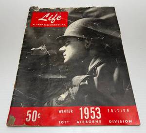 lot 211 image: 1953 VERY RARE Life At Camp Brekinridge, KY. Magazine