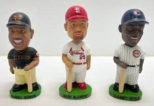 lot 322 image: Group Of Home Run Champs Bobble Heads Including Barry Bonds, Mark Mcguire And Sammy Sosa