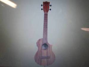 lot 16 image: Kala Tri-Top Teak Tenor Ukulele wit...