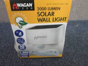 lot 23 image: Wagan 2000 Lumen Solar Wall Light o...
