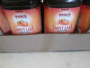 lot 107 image: 8- 64 oz Bottles Peach Sweet Leaf T...