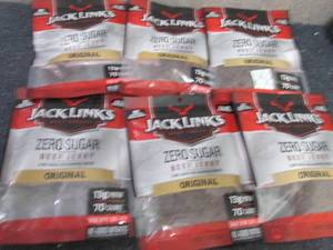 lot 137 image: 6- 2.8 oz Bags Jack Links Zero Suga...