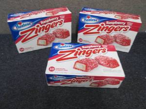 lot 168 image: 3- 13.4 oz Boxes Hostess Raspberry ...