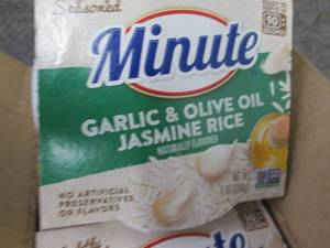 lot 170 image: 6- 7 oz pks Garlic & Olive Oil Jasm...