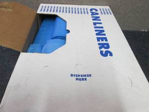 lot 261 image: Case of 250 Blue 20-30 Gallon Trash...