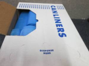 lot 262 image: Case of 250 Blue 20-30 Gallon Trash...