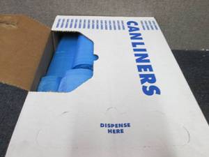 lot 267 image: Case of 250 Blue 20-30 Gallon Trash...