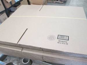 lot 313 image: 18 x 12 x 12 Cardboard Corrugated B...