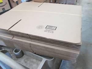 lot 314 image: 18 x 12 x 12 Cardboard Corrugated B...