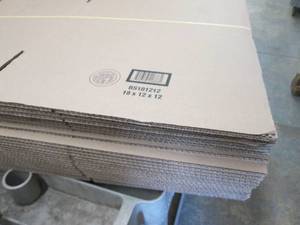 lot 315 image: 18 x 12 x 12 Cardboard Corrugated B...