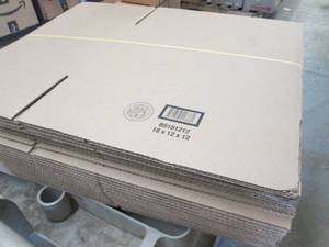 lot 316 image: 18 x 12 x 12 Cardboard Corrugated B...