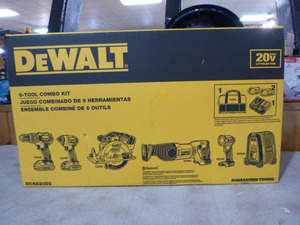 lot 40 image: DeWalt 6-Tool Combo Kit