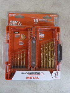 lot 83 image: Milwaukee 10 Piece Titanium Metric Drill Bit Set