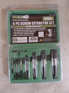 lot 86 image: Grip 8 Piece Screw Extractor Set