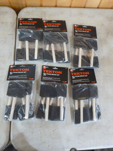 lot 140 image: 6 Packs of Tekton Foam Brush Sets