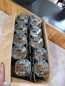 lot 142 image: Case of Bowers Outlet Boxes