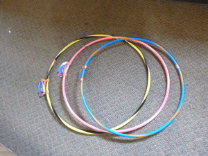 lot 205 image: 3 Wham-O Hula Hoops