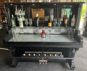 lot 1 image: Amazing 19th Century Steger & Sons (Chicago) Reclaimed Piano Bar