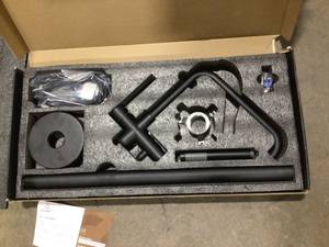lot 22 image: Satico Floor Mounted Graceful Single-Handle Freestanding Bathtub Faucet with Hand Shower in Matte Black  Customer Returns See Pictures
