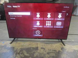 TCL - 50 Class 4-Series 4K UHD HDR Smart Roku TV, 50S455  (Scratch Bottom Center)