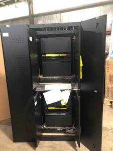 lot 1 image: Husky 5-Piece Regular Duty Welded Steel Garage Storage System in Black (78 in. W x 75 in. H x 19 in. D) Customer Returns See Pictures