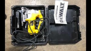lot 41 image: DEWALT 6.5 Amp Corded Variable Speed Jig Saw Kit with Kit Box Customer Returns See Pictures
