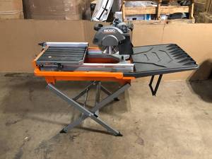 lot 44 image: RIDGID 12 Amp Corded 8 in. Tile Saw with Extended Rip Customer Returns See Pictures