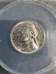 1953 DD JEFFERSON NICKEL ANACS MS64