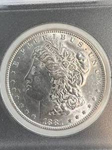 1881 US MORGAN SILVER DOLLAR PCC MS63