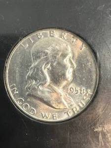 1958-D US FRANKLIN HALF DOLLAR NGS MS63