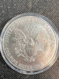 1997 AMERICAN SILVER EAGLE 1 TROY OZ .999 FINE SILVER IN AIRTITE